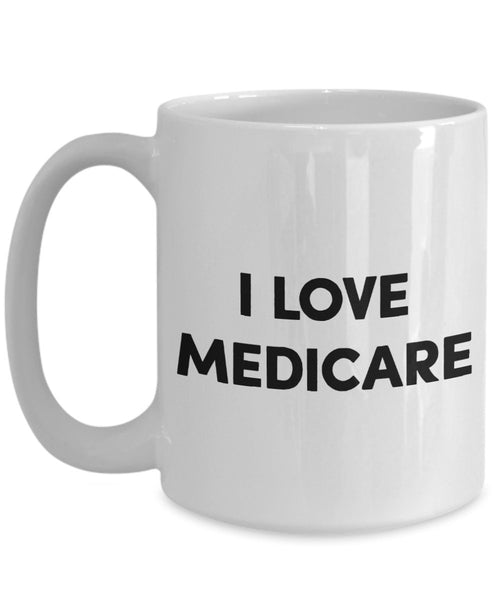 Tasse mit Aufschrift"I Love Medicare", lustig, für Tee/Kakao / Kaffee