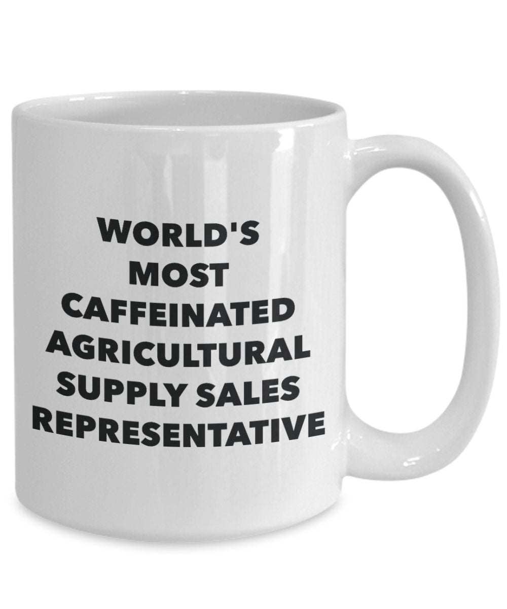 World's Most Caffeinated Agricultural Supply Sales Representative Mug - Funny Tea Hot Cocoa Coffee Cup - Novelty Birthday Christmas Anniversary Gag Gi