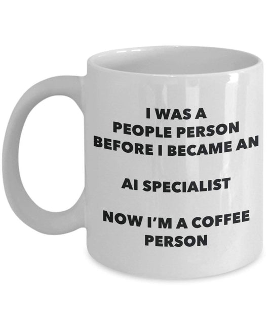 AI Specialist Café personne Mug – Funny Tasse à thé de cacao – Anniversaire de Noël amateur de café mignon Gag Gifts Idée 11oz blanc