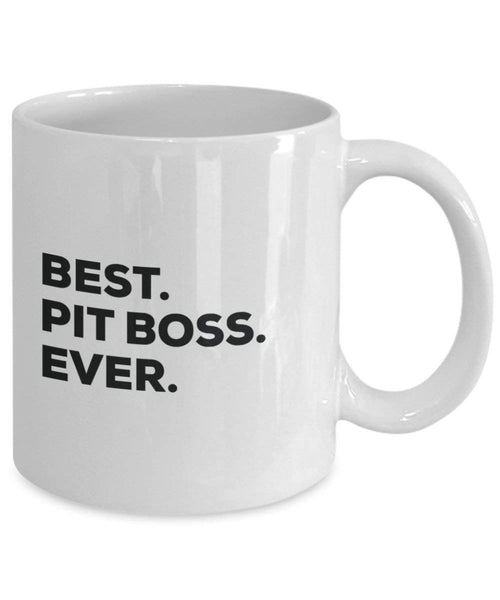 Meilleur Pit Boss jamais Mug rigolo – Tasse à café – Thank You Appréciation pour Noël Anniversaire Vacances Cadeau unique idées 15oz blanc