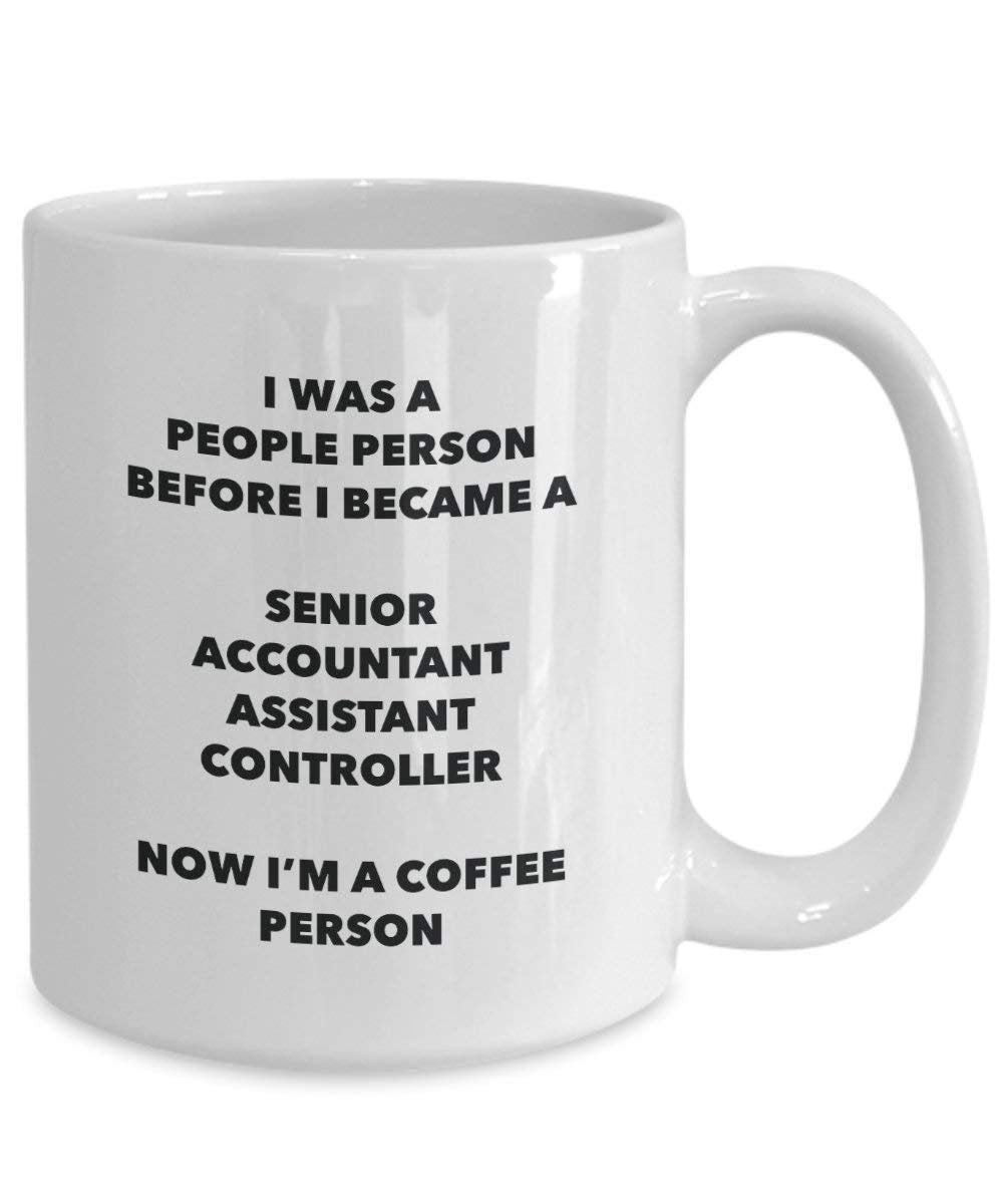 Senior Buchhalter Assistant Controller Kaffee Person Tasse – Funny Tee Kakao-Tasse – Geburtstag Weihnachten Kaffee Lover Cute Gag Geschenke Idee 11oz weiß