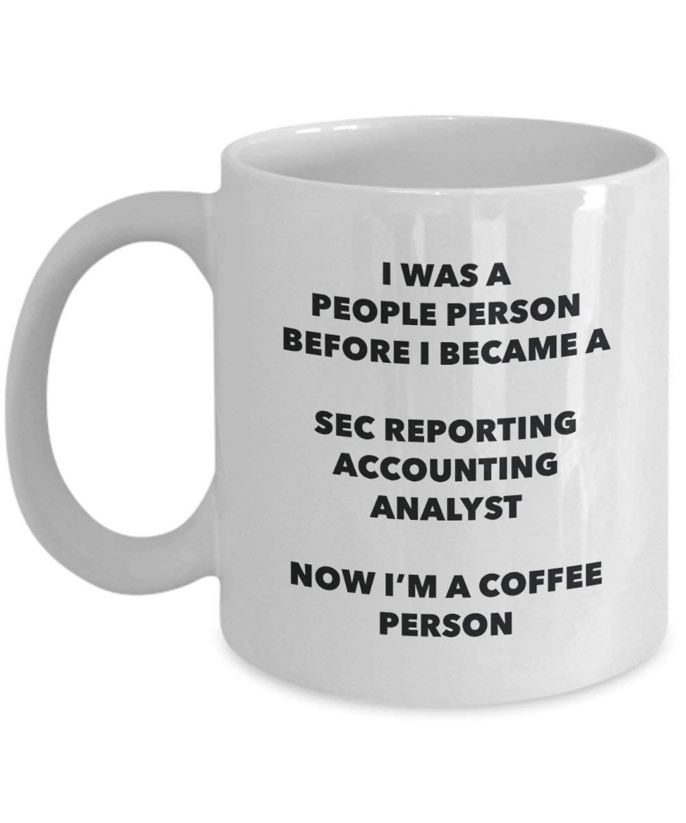 SEC Berichterstattung Accounting Analyst Kaffee Person Tasse – Funny Tee Kakao-Tasse – Geburtstag Weihnachten Kaffee Lover Cute Gag Geschenke Idee