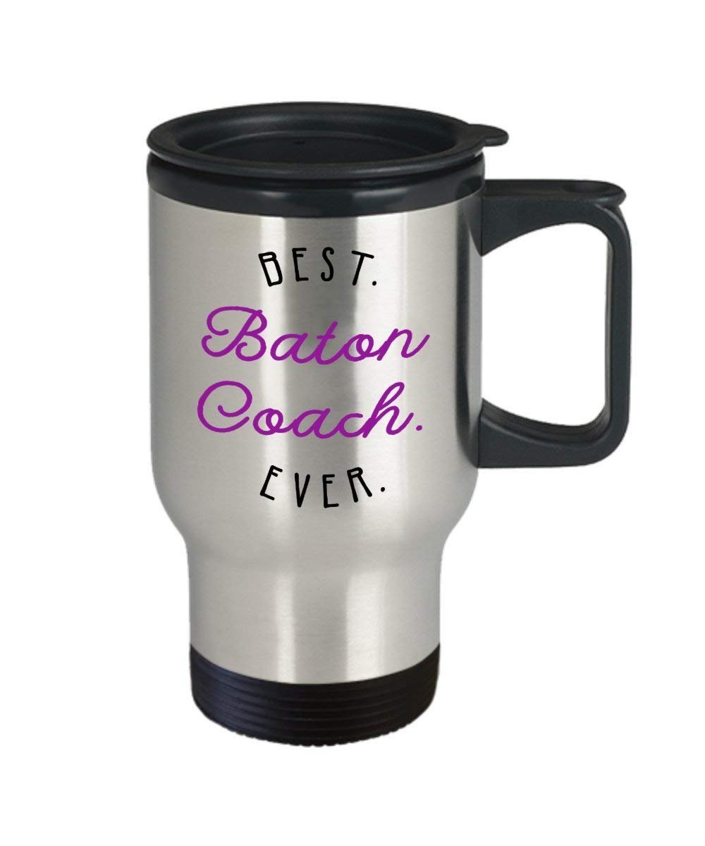 Baton Coach Travel Mug - Funny Insulated Tumbler - Novelty Birthday Christmas Gag Gifts Idea