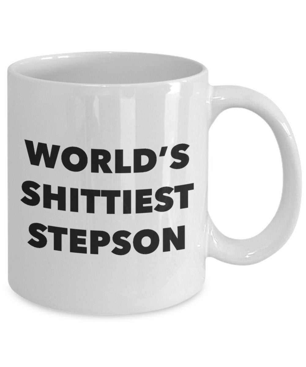 Stepson Mug - Coffee Cup - World's Shittiest Stepson - Stepson Gifts - Funny Novelty Birthday Present Idea