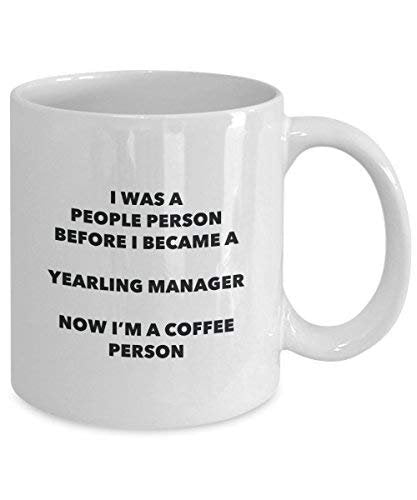 Yearling Manager Coffee Person Mug - Funny Tea Cocoa Cup - Birthday Christmas Coffee Lover Cute Gag Gifts Idea