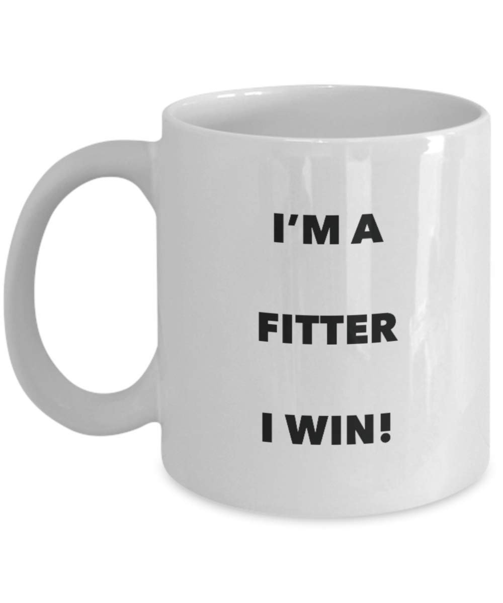 I'm a Fitter Mug I win - Funny Coffee Cup - Novelty Birthday Christmas Gag Gifts Idea