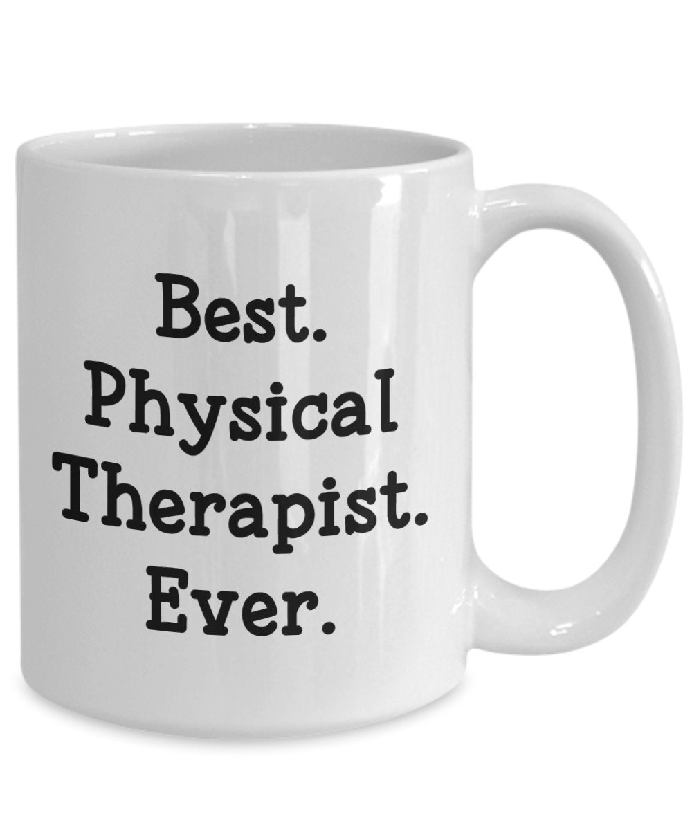 Physikalische Therapeuten-Becher – Beste Physiotherapeutin je – Lustige Teetasse für heiße Kakao, Kaffeetasse – Neuheit Geburtstag Weihnachten Jahrestag Gag Geschenkidee