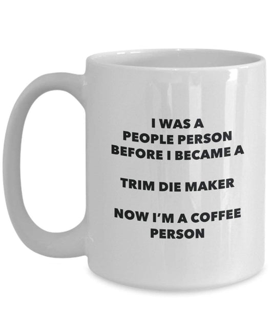 Coupez Die machine à café personne Mug – Funny Tasse à thé de cacao – Anniversaire de Noël amateur de café mignon Gag Gifts Idée 15oz blanc