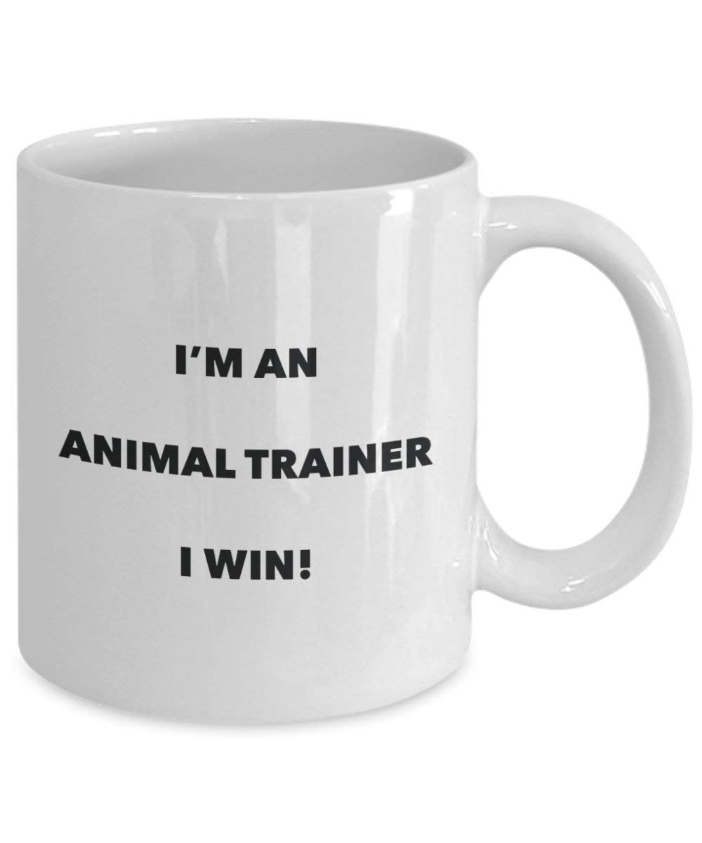 Animal Trainer mug – I' m An Animal Trainer i Win. – Funny Coffee Cup – novelty Birthday Christmas GAG regalo idea 11oz Infradito colorati estivi, con finte perline