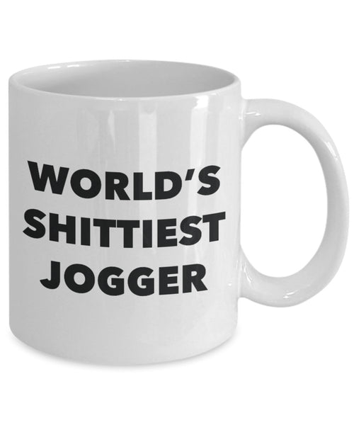 Jogger Coffee Mug - World's Shittiest Jogger - Jogger Gifts - Funny Novelty Birthday Present Idea
