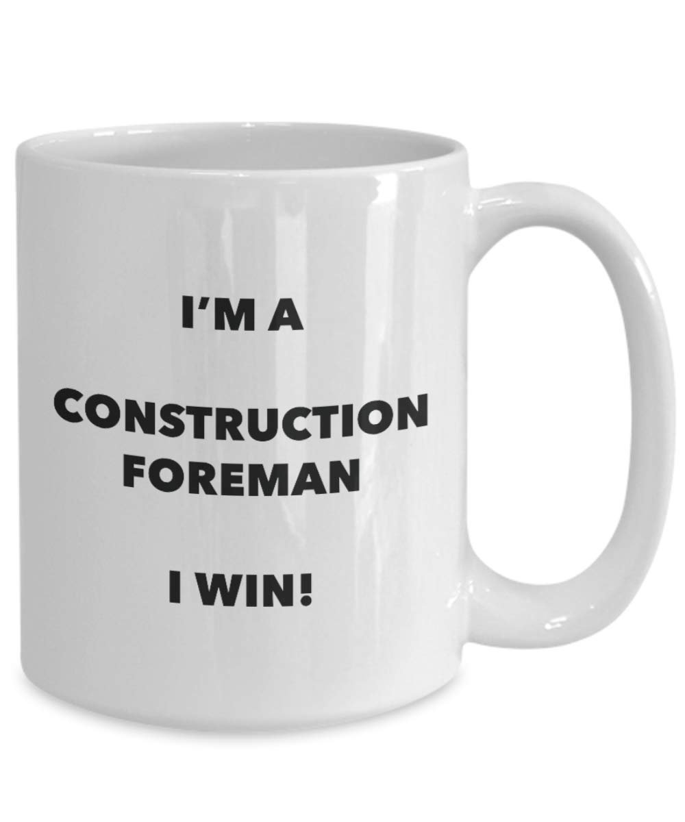 I 'm a Konstruktion Schnurrbart, Tasse I Win. – Funny Kaffeetasse – Neuheit Geburtstag Weihnachten Gag Geschenke Idee