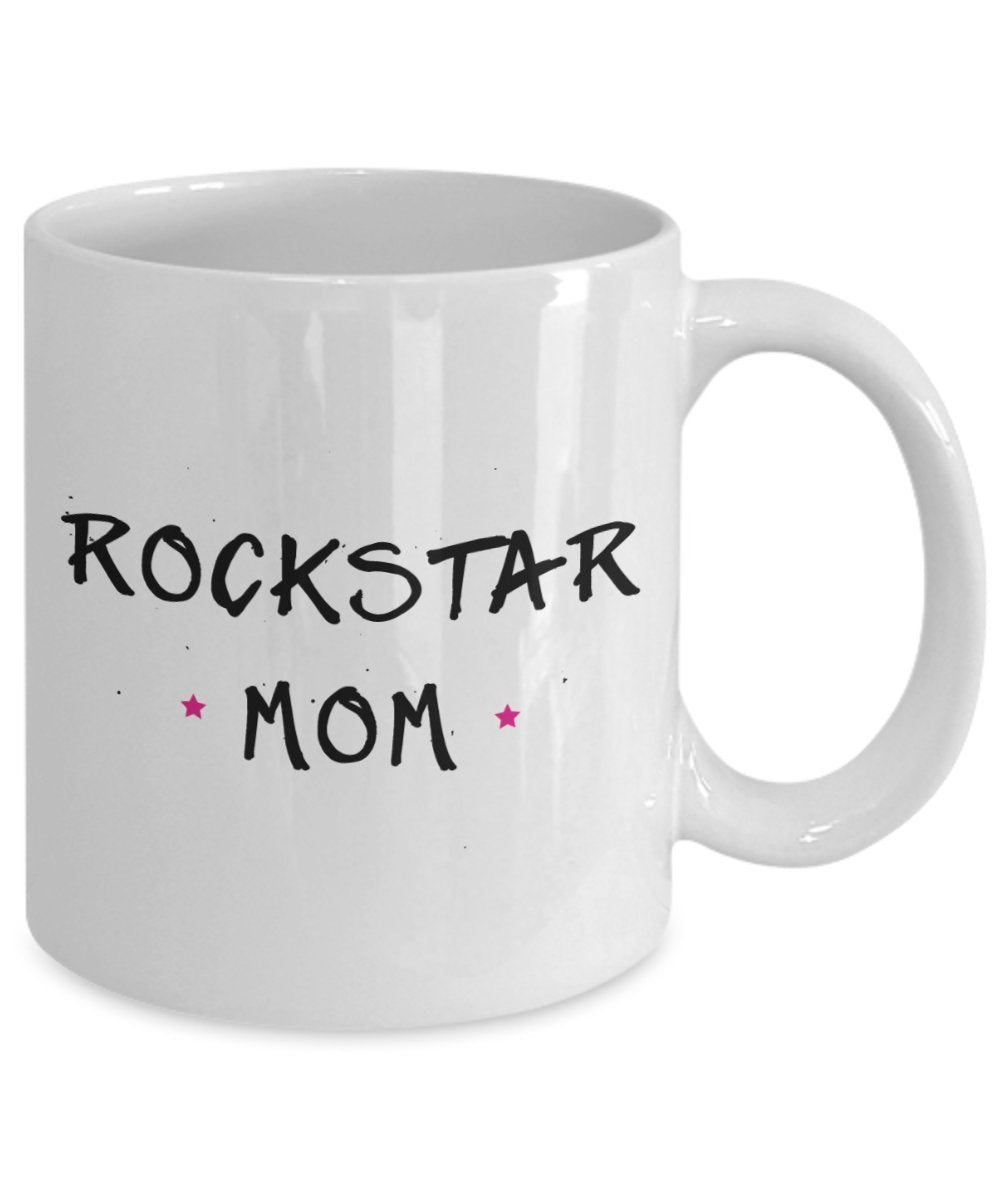 Mom Rockstar Mug- Funny Tea Hot Cocoa Coffee Cup - Novelty Birthday Christmas Anniversary Gag Gifts Idea
