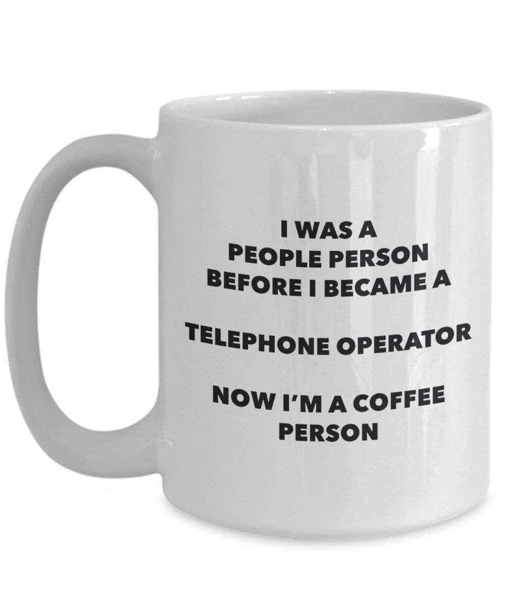 Telefon Operator Kaffee Person Tasse – Funny Tee Kakao-Tasse – Geburtstag Weihnachten Kaffee Lover Cute Gag Geschenke Idee