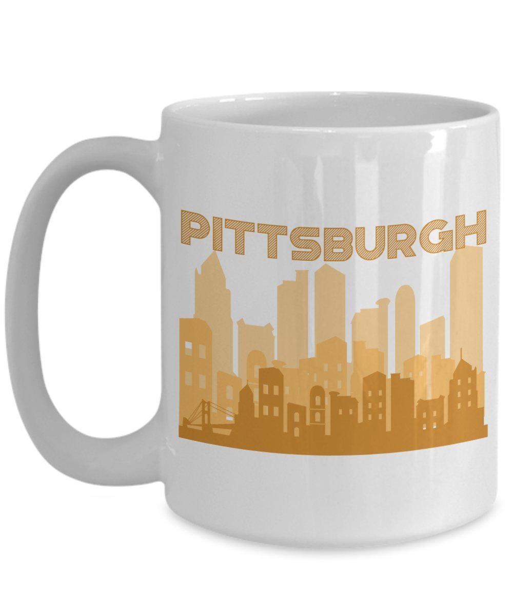 Pittsburgh City Coffee Mug - Funny Tea Hot Cocoa Cup - Novelty Birthday Christmas Anniversary Gag Gifts Idea