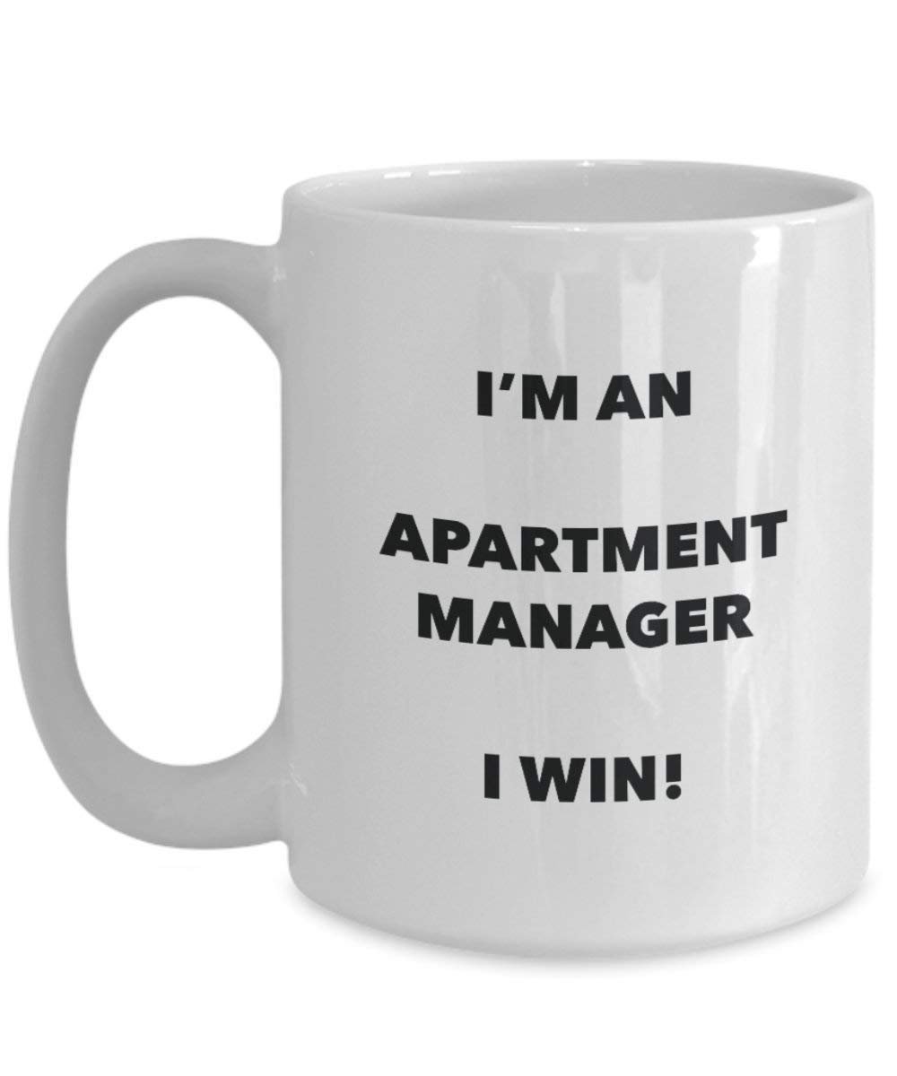 appartement Manager Mug – Je suis un appartement Manager I Win. – Funny Tasse à café – Fantaisie anniversaire Idée de Gag cadeaux de Noël 11oz blanc