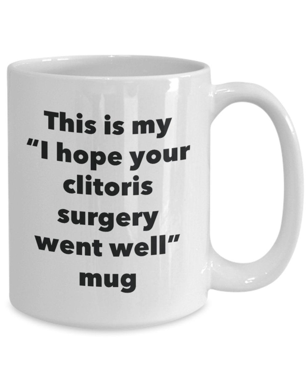 This is My "I Hope Your Clitoris Surgery Went Well" Mug - Funny Tea Hot Cocoa Coffee Cup - Novelty Birthday Christmas Anniversary Gag Gifts Idea