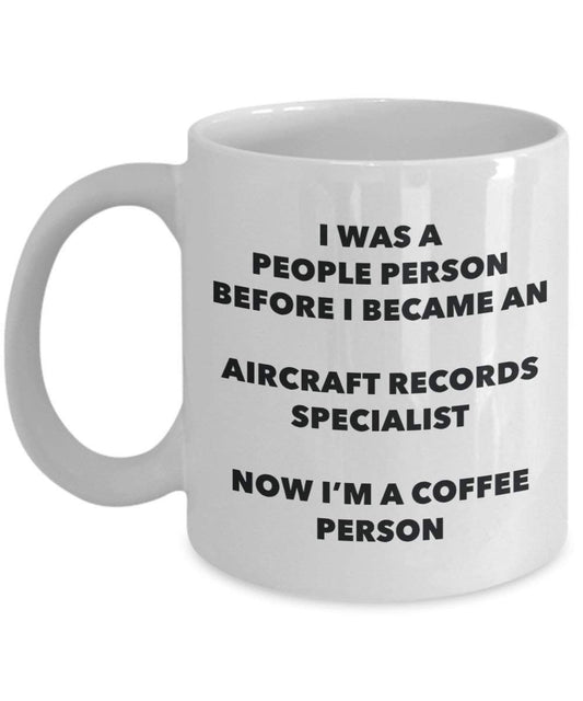 Aircraft Records Specialist Café personne Mug – Funny Tasse à thé de cacao – Anniversaire de Noël amateur de café mignon Gag Gifts Idée 11oz blanc