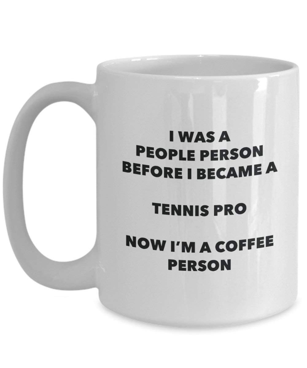 Tennis Pro Coffee Person Mug - Funny Tea Cocoa Cup - Birthday Christmas Coffee Lover Cute Gag Gifts Idea