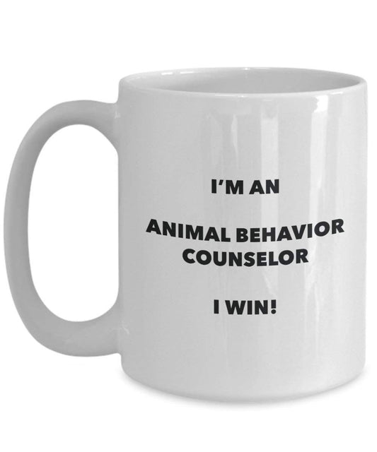 comportement Animal privé Mug – Je suis un Animal comportement privé I Win. – Funny Tasse à café – Fantaisie anniversaire Idée de Gag cadeaux de Noël 15oz blanc
