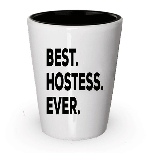 Hostess shot Glass – Hostess regali per donne uomini – idee per sacchetti regalo set box basket – Baby Shower da sposa Christmas BBQ 4th di luglio – Perfect Funny Inexpensive a tema Thank You (1)