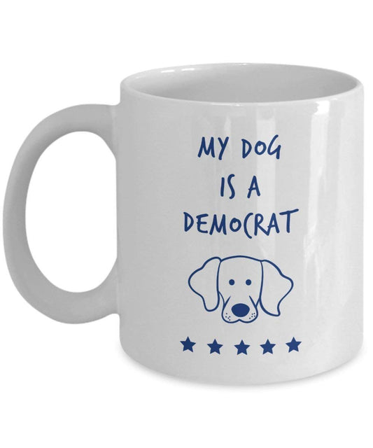 My Dog ist ein Demokrat Tasse – Funny Tee Hot Cocoa Kaffeetasse – Neuheit Geburtstag Weihnachten Jahrestag Gag Geschenke Idee
