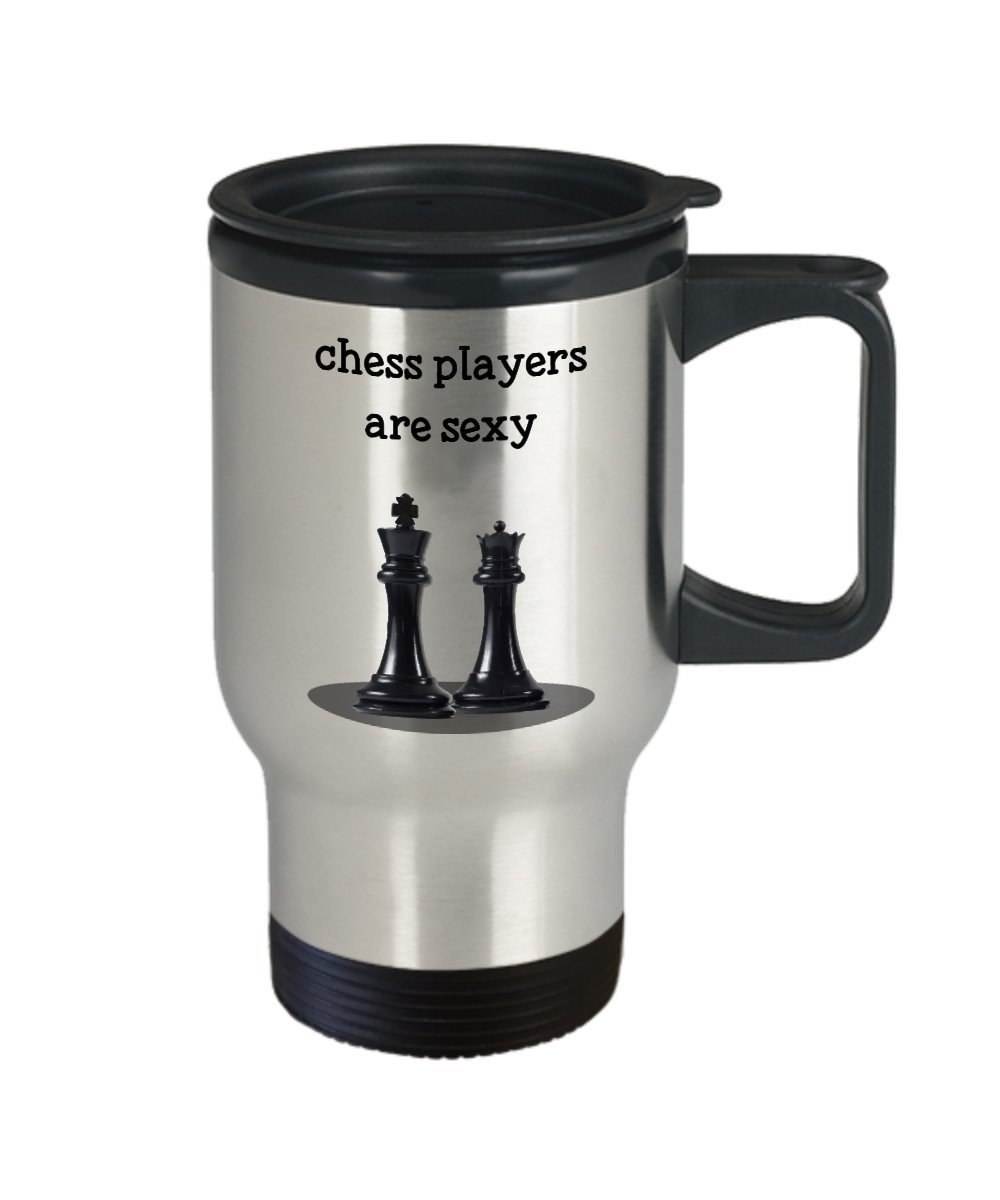 Sexy Chess Players Travel Mug - Funny Tea Hot Cocoa Coffee Insulated Tumbler Cup - Novelty Birthday Christmas Anniversary Gag Gifts Idea