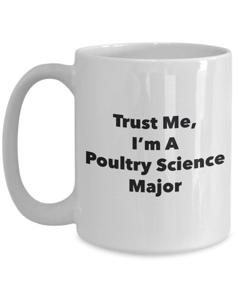 Trust Me, I'm a volaille Science principaux Mug rigolo – Tasse à café – Cute Graduation Gag Gifts idées pour vos amis et Camarades de classe 15oz blanc
