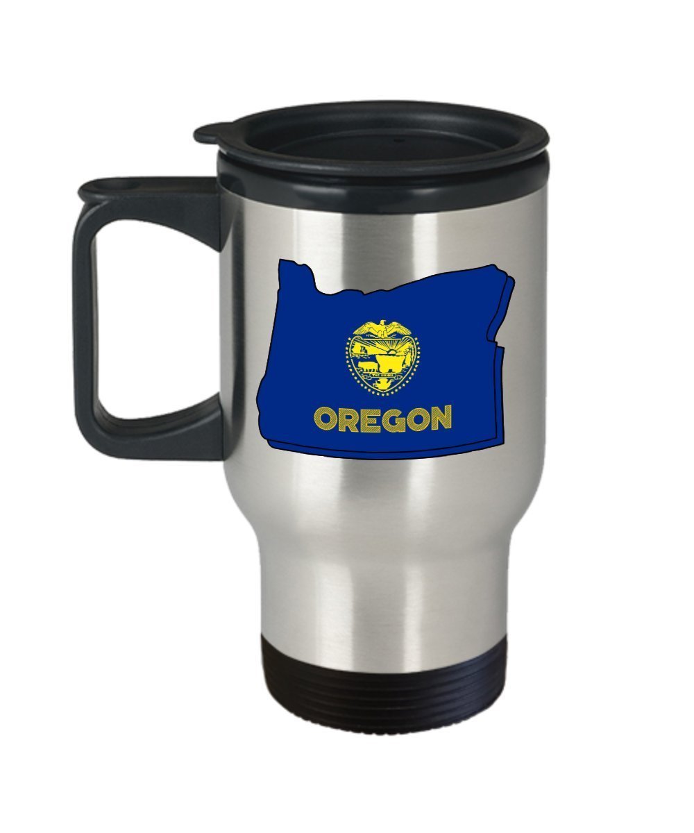 Oregon Travel Mug - Funny Tea Hot Cocoa Coffee Insulated Tumbler Cup - Novelty Birthday Christmas Anniversary Gag Gifts Idea