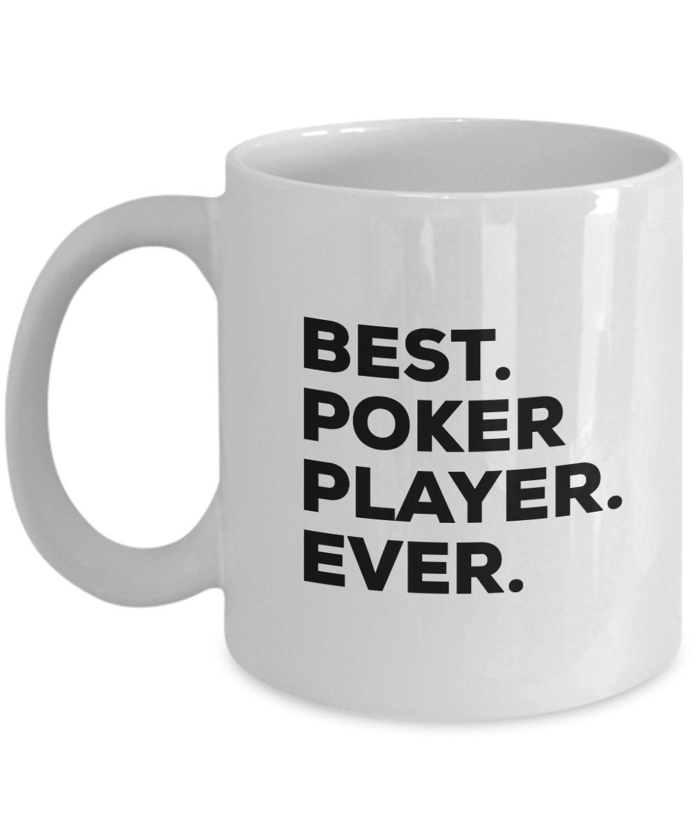 Poker-Spieler-Geschenke – Best Poker Player Ever Tasse – Für eine Geschenkidee – Fügen Sie die Geschenktüte, Korb-Set – lustige Geschenkideen – Geburtstag