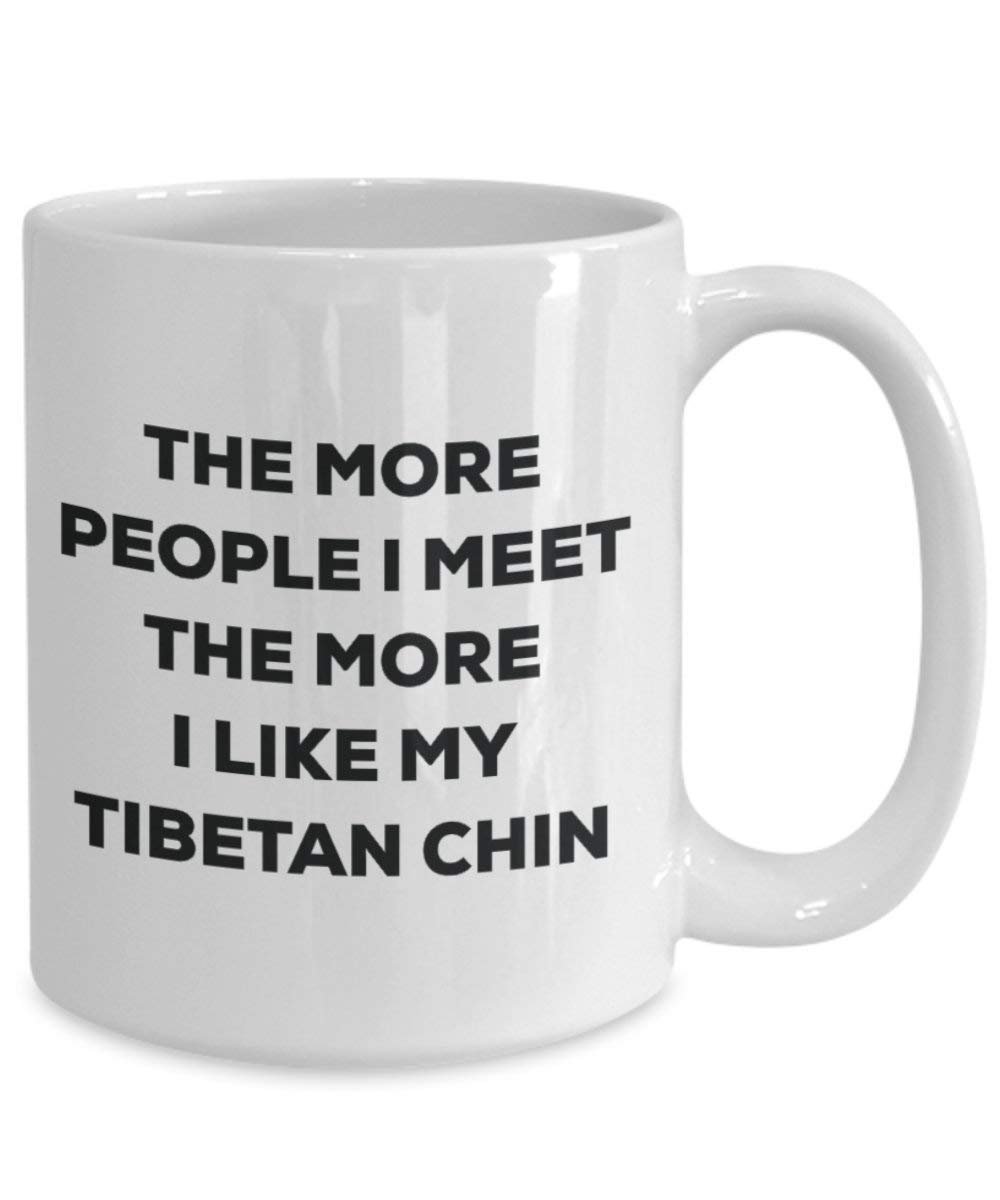 The more people i meet the more i Like My tibetano chin mug – Funny Coffee Cup – Christmas Dog Lover cute GAG regalo idea 15oz Infradito colorati estivi, con finte perline
