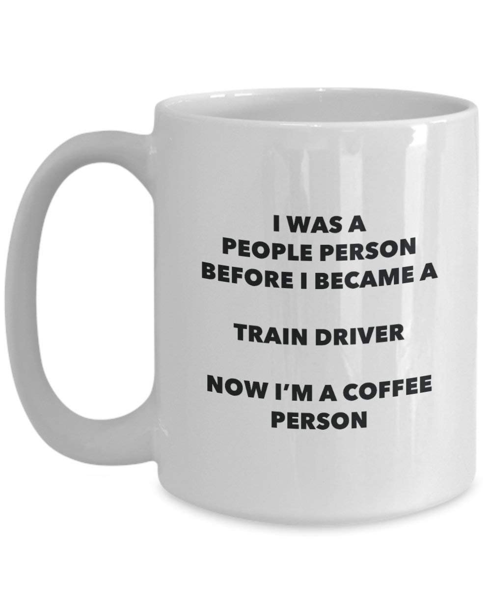 conducteur de train personne à café Mug Tasse à thé de cacao – rigolo – Anniversaire de Noël amateur de café mignon Gag Gifts Idée 11oz blanc