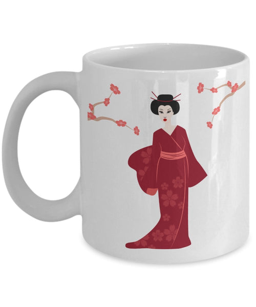Geisha Coffee Mug - Funny Tea Hot Cocoa Coffee Cup - Novelty Birthday Gift Idea