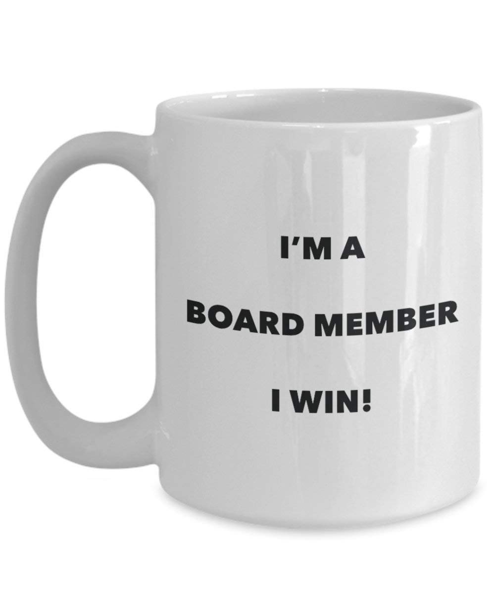 Board Member mug – I' m A bordo degli i Win. – Funny Coffee Cup – novelty Birthday Christmas GAG regalo idea 15oz Infradito colorati estivi, con finte perline