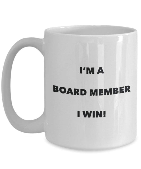 Board Member mug – I' m A bordo degli i Win. – Funny Coffee Cup – novelty Birthday Christmas GAG regalo idea 15oz Infradito colorati estivi, con finte perline