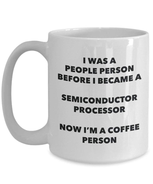 Halbleiter Prozessor Kaffee Person Tasse – Funny Tee Kakao-Tasse – Geburtstag Weihnachten Kaffee Lover Cute Gag Geschenke Idee 11oz weiß