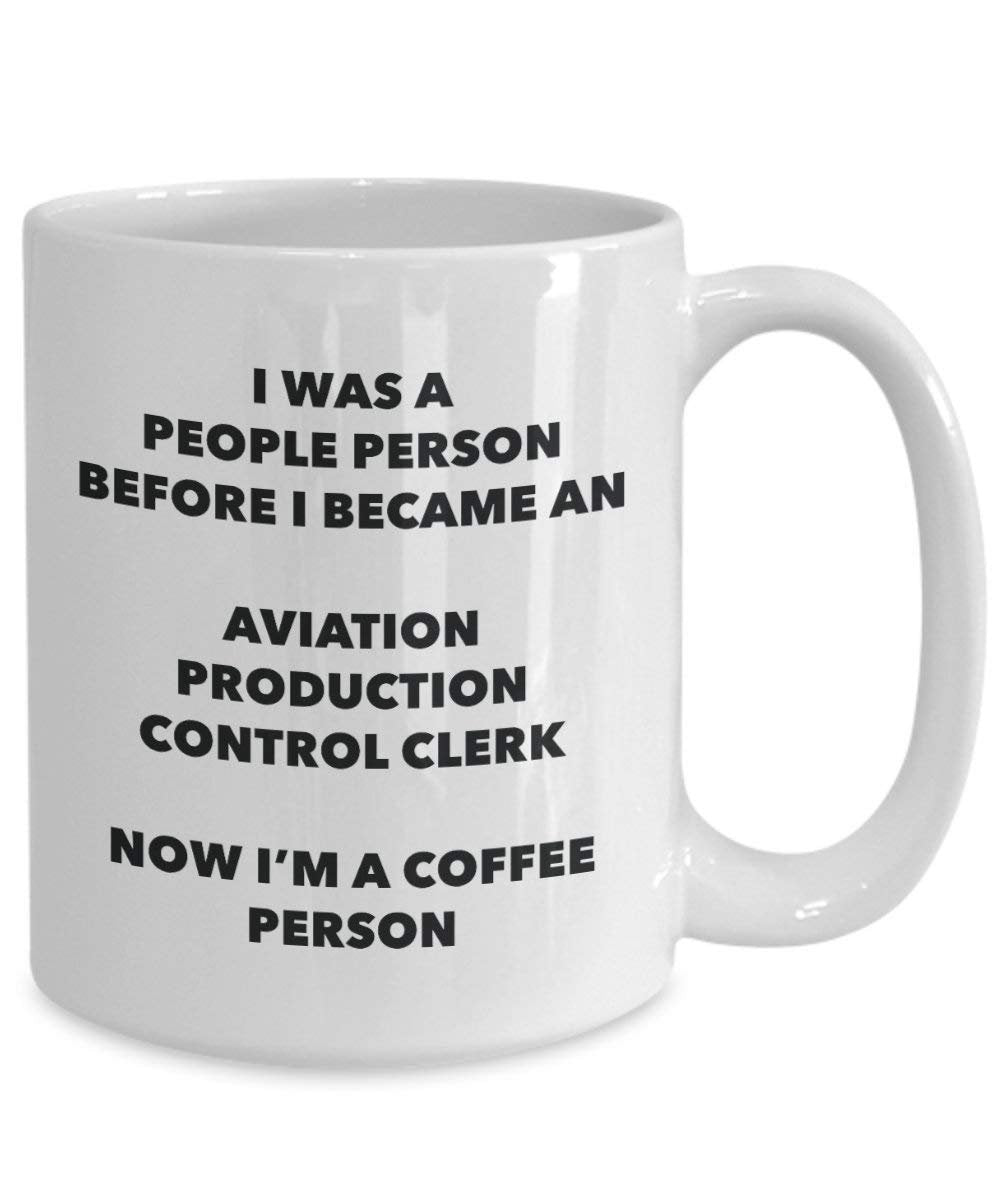 Production d'aviation contrôle Clerc personne à café Mug Tasse à thé de cacao – rigolo – Anniversaire de Noël amateur de café mignon Gag Gifts Idée 11oz blanc