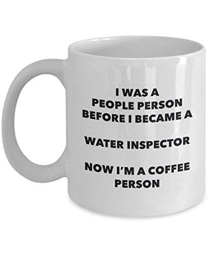 Water Inspector Coffee Person Mug - Funny Tea Cocoa Cup - Birthday Christmas Coffee Lover Cute Gag Gifts Idea