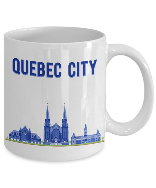 Quebec City Mug - Funny Tea Hot Cocoa Coffee Cup - Novelty Birthday Christmas Anniversary Gag Gifts Idea