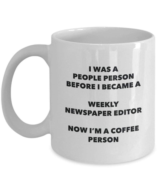 Weekly Newspaper Editor Coffee Person Mug - Funny Tea Cocoa Cup - Birthday Christmas Coffee Lover Cute Gag Gifts Idea
