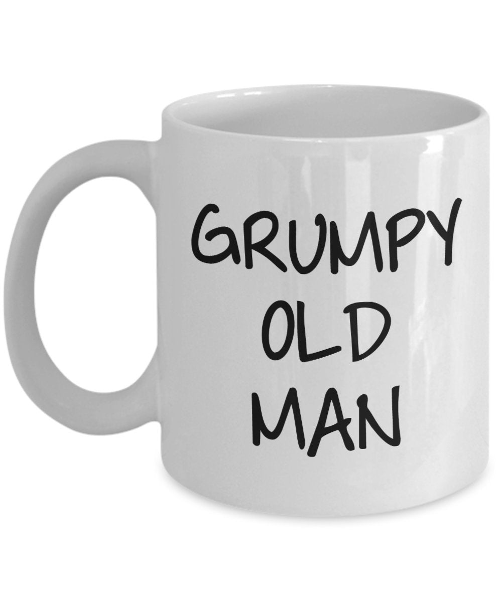 Kaffeetasse mit Aufschrift"Grumpy Old Man", lustige Teetasse, Kakaotasse – Neuheit Geburtstag Weihnachten Jahrestag Gag Geschenkidee