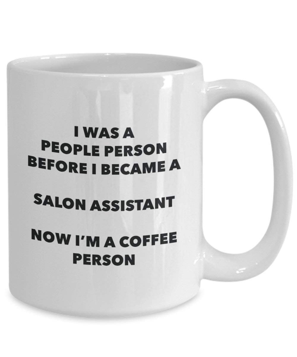 Assistant de salon Café personne Mug – Funny Tasse à thé de cacao – Anniversaire de Noël amateur de café mignon Gag Gifts Idée 11oz blanc