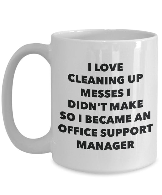 I Became an Office Support Manager Mug - Coffee Cup - Office Support Manager Gifts - Funny Novelty Birthday Present Idea