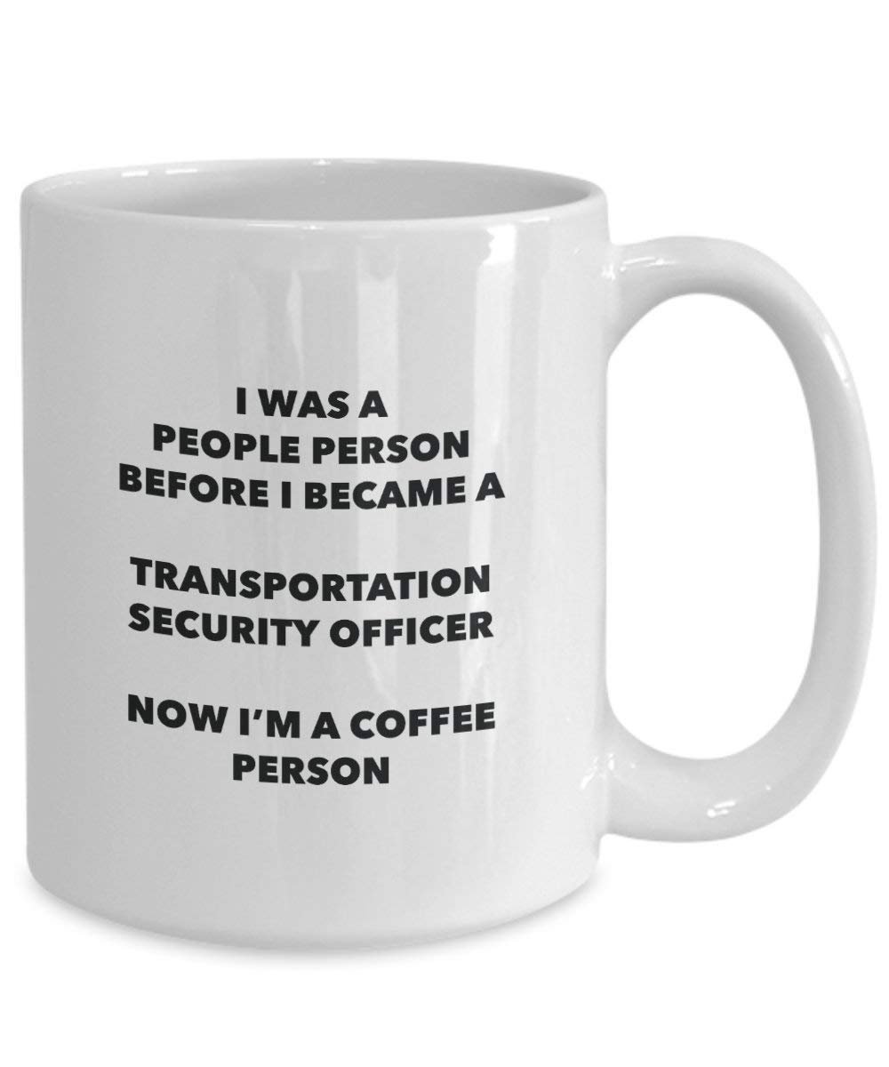 Transport officier de sécurité personne à café Mug Tasse à thé de cacao – rigolo – Anniversaire de Noël amateur de café mignon Gag Gifts Idée 11oz blanc