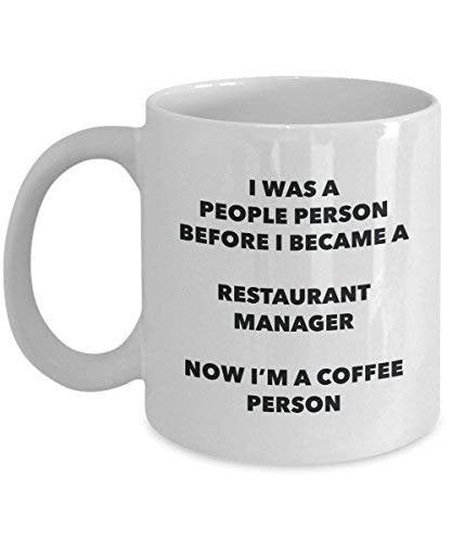 Restaurant Manager Coffee Person Mug - Funny Tea Cocoa Cup - Birthday Christmas Coffee Lover Cute Gag Gifts Idea