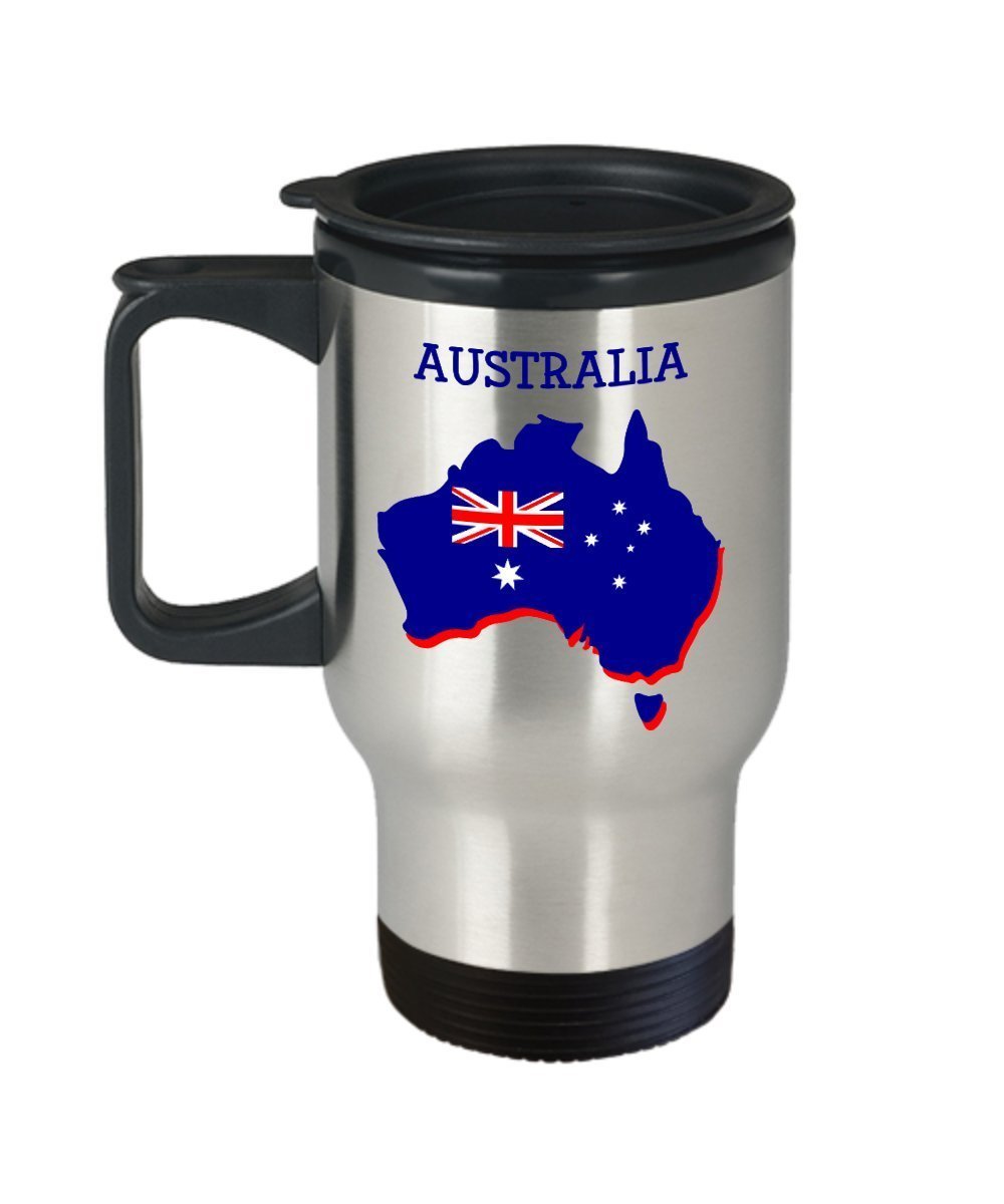 Australia Travel Mug - Funny Tea Hot Cocoa Coffee Insulated Tumbler Cup - Novelty Birthday Christmas Anniversary Gag Gifts Idea