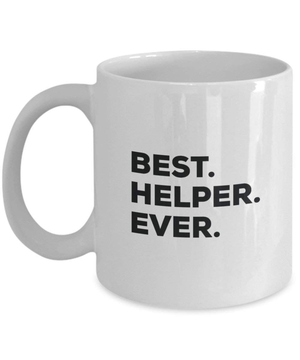 Best Helper Ever Mug - Funny Coffee Cup -Thank You Appreciation for Christmas Birthday Holiday Unique Gift Ideas