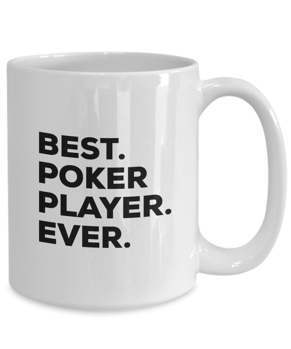 Poker-Spieler-Geschenke – Best Poker Player Ever Tasse – Für eine Geschenkidee – Fügen Sie die Geschenktüte, Korb-Set – lustige Geschenkideen – Geburtstag