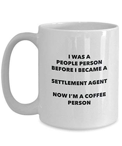 Settlement Agent Kaffee Person Tasse – Funny Tee Kakao-Tasse – Geburtstag Weihnachten Kaffee Lover Cute Gag Geschenke Idee