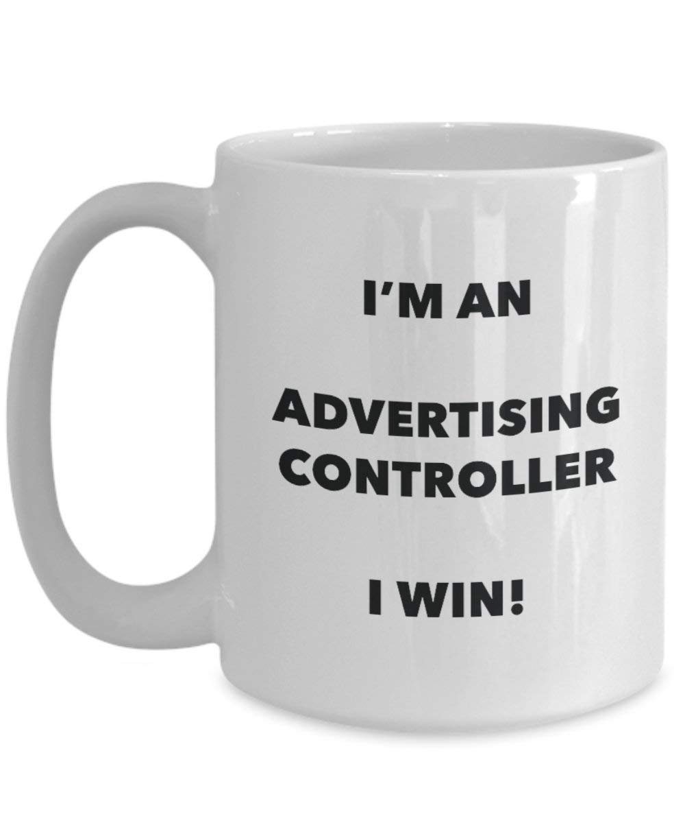 Werbung Controller Tasse – Ich bin ein Werbung Controller I Win. – Funny Kaffeetasse – Neuheit Geburtstag Weihnachten Gag Geschenke Idee 11oz weiß