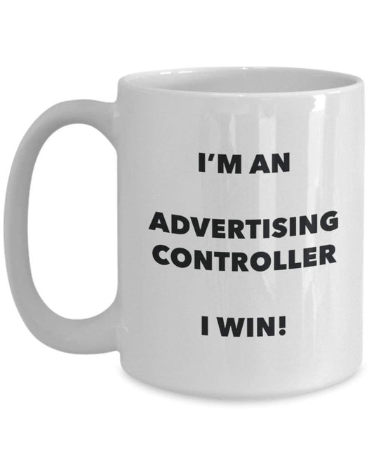 Werbung Controller Tasse – Ich bin ein Werbung Controller I Win. – Funny Kaffeetasse – Neuheit Geburtstag Weihnachten Gag Geschenke Idee 11oz weiß